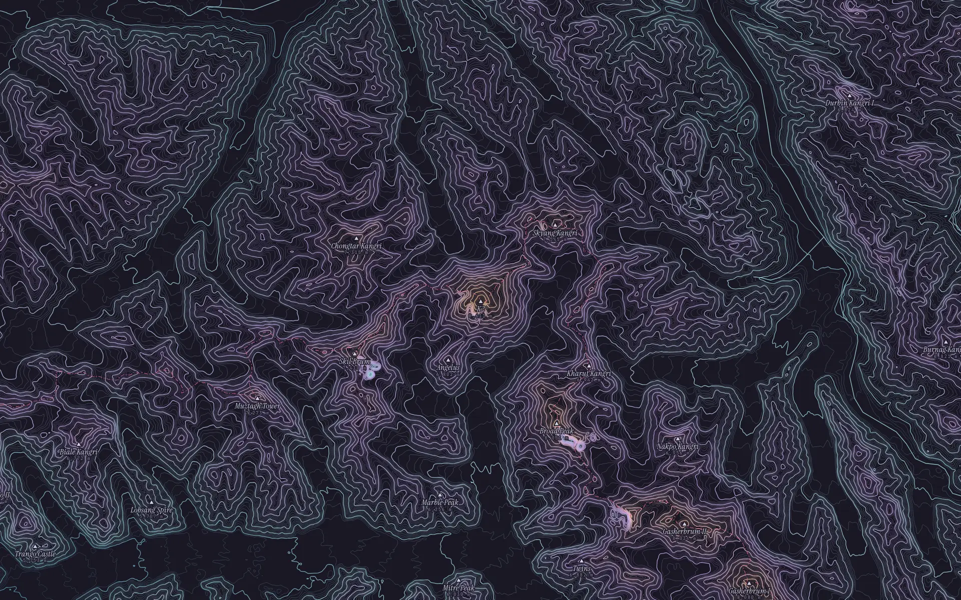 Contour map of K2